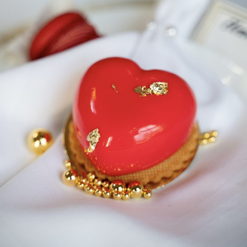 Mousse Dessert Red Heart