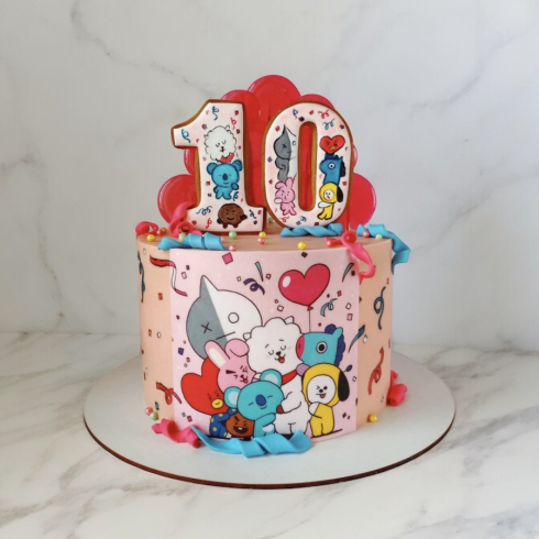 Bt21 Birthday Cake For Kids