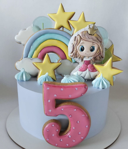 Princess Birthday Cake With Number