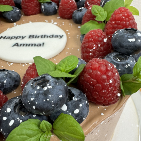 Fresh Fruits Birthday Cake