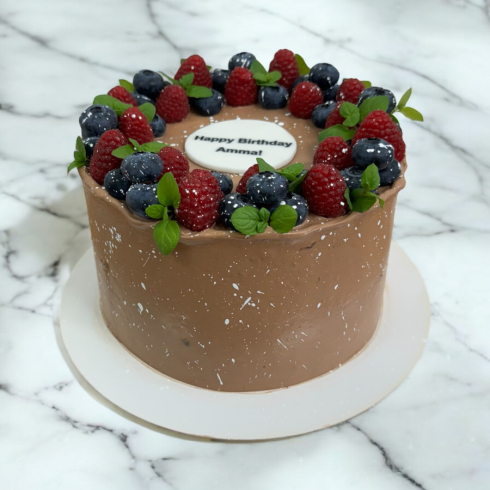 Fresh Fruits Birthday Cake