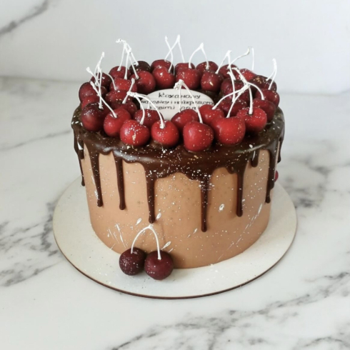 Cherry/Chocolate Birthday Cake