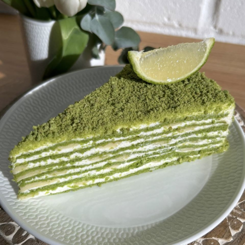 Spinach Honey Cake With Lemon Curd