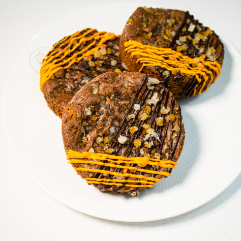 Cookie-Brownie Candied Orange Peel
