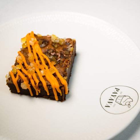 Candied Orange Peel Brownie