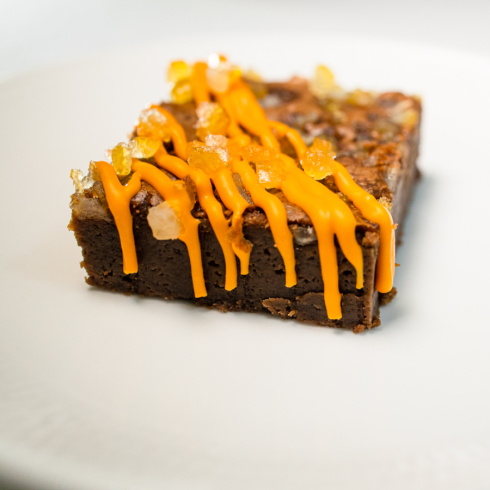 Candied Orange Peel Brownie