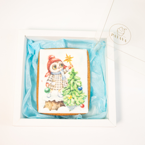 Christmas Owl Biscuit