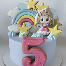Princess Birthday Cake With Number