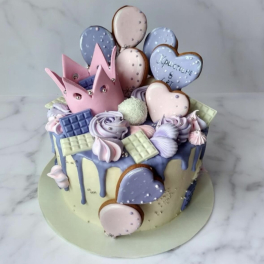 Girls Pink Princess Cake