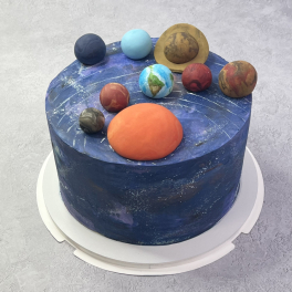 Space Planet Birthday Cake