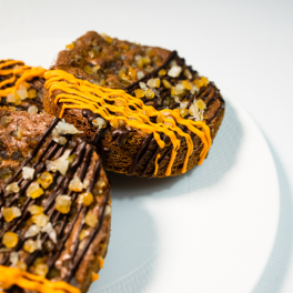 Cookie-Brownie Candied Orange Peel