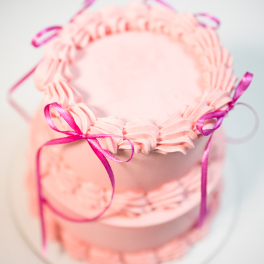 Pink Lambeth Cake Two Tier